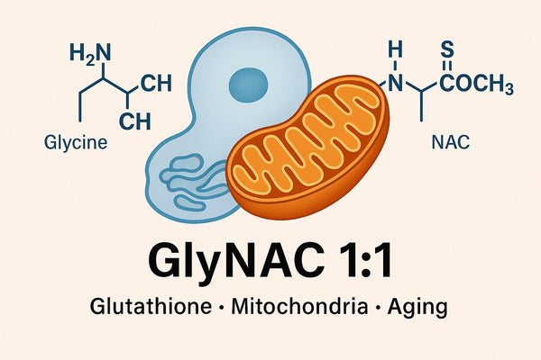 VORANKÜNDIGUNG: AFEGA® GlyNAC – 1:1 Kombination aus Glycin & NAC - 180 Kapseln (Monatsration)