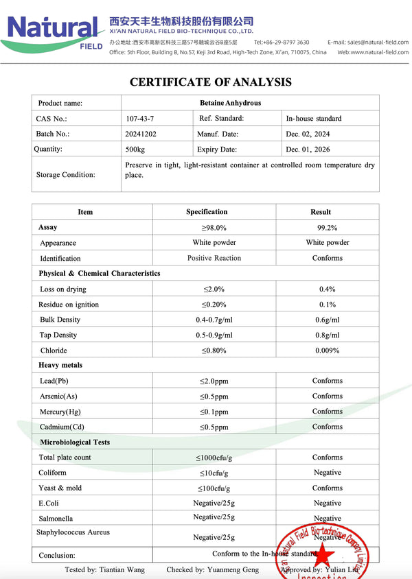 50 g Trimethylglycin Pulver (Betain Pulver) - vorsorglich zu nehmen; wenn Sie NMN nehmen (TROCKEN LAGERN !)