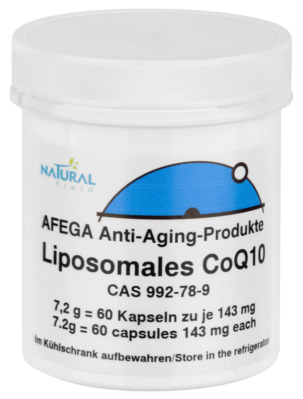 Liposomales Coenzym AFEGA® Q10-Pulver - 60 Kapseln zu je 143 mg (=100 mg reines Q10)