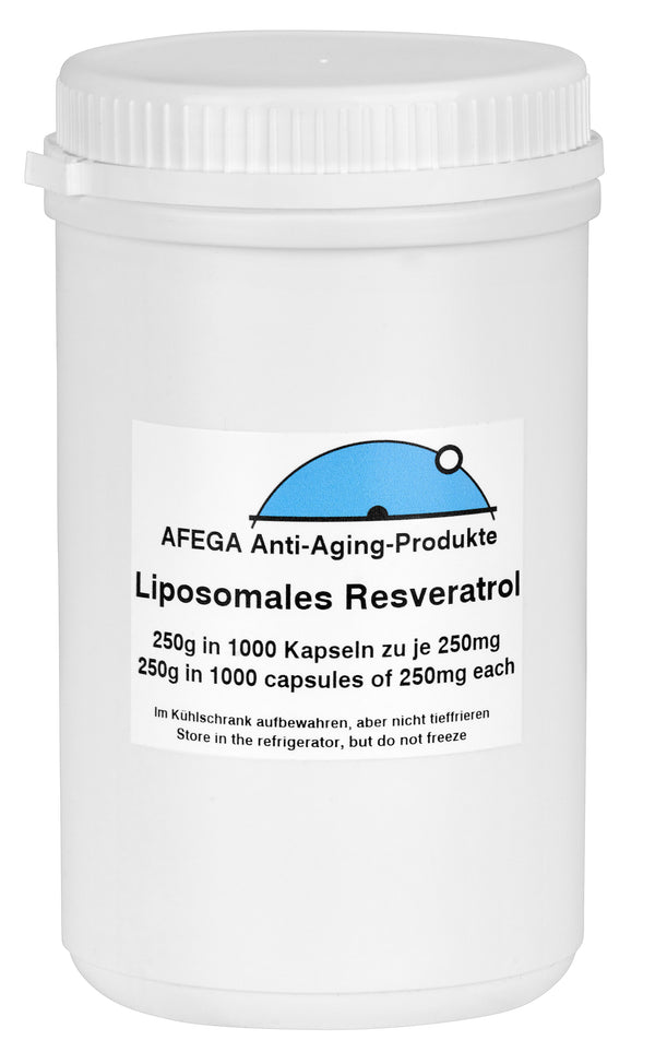 250 g liposomal resveratrol powder (plant-based) - 1,000 capsules of 250 mg each