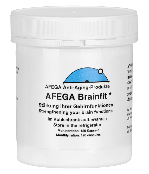 AFEGA® Brainfit * - Prophylaxe (40+) gegen Vergesslichkeit und nachlassende verbale Kompetenz (120 Kapseln zu je 500 mg)
