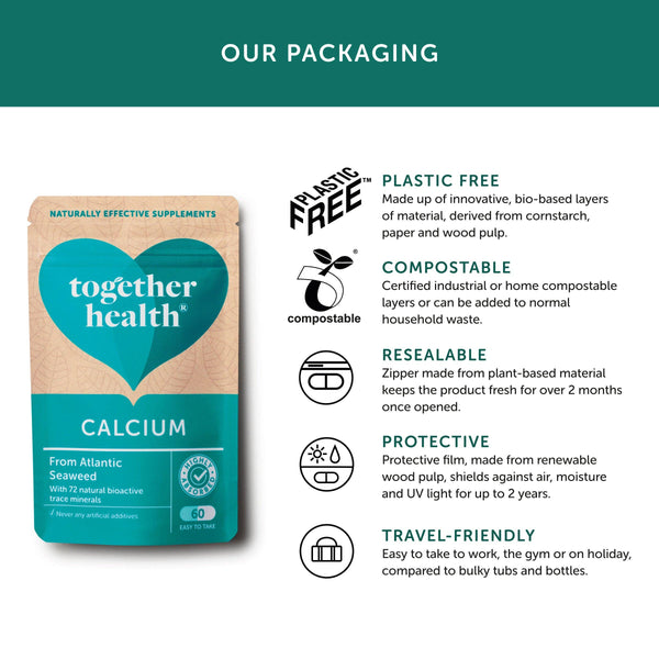 Together Health - Calcium — Veganes Kalziumpräparat — 60 Kapseln