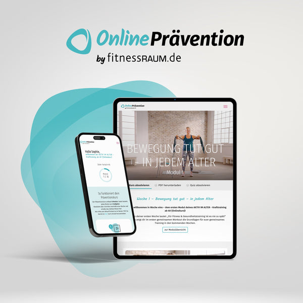 AKTIV IM ALTER - Krafttraining ab 60: 8-Wochen Online-Präventionskurs – bis zu 100% erstattbar + 6 Monate Gratiszugang fitnessRAUM.de