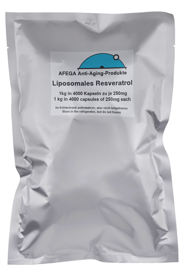 1000 g liposomales Resveratrol-Pulver (pflanzenbasiert) - 4.000 Kapseln zu je 250 mg