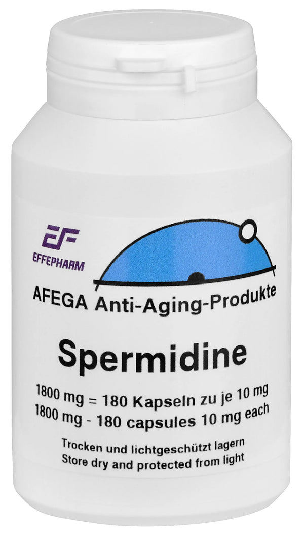 1800 mg Spermidin in 180 Kapseln zu je 10 mg (Halb-) Jahres-Ration
