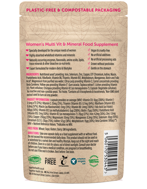 Together Health - Multivitamin für Frauen — Vegan — 30 Kapseln