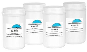 AFEGA Ca-AKG Kapseln (920 Stück), in 4 weißen Dosen