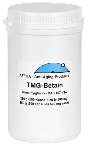 AFEGA Betain Kapseln (500 Stück), 250g in weisser Dose