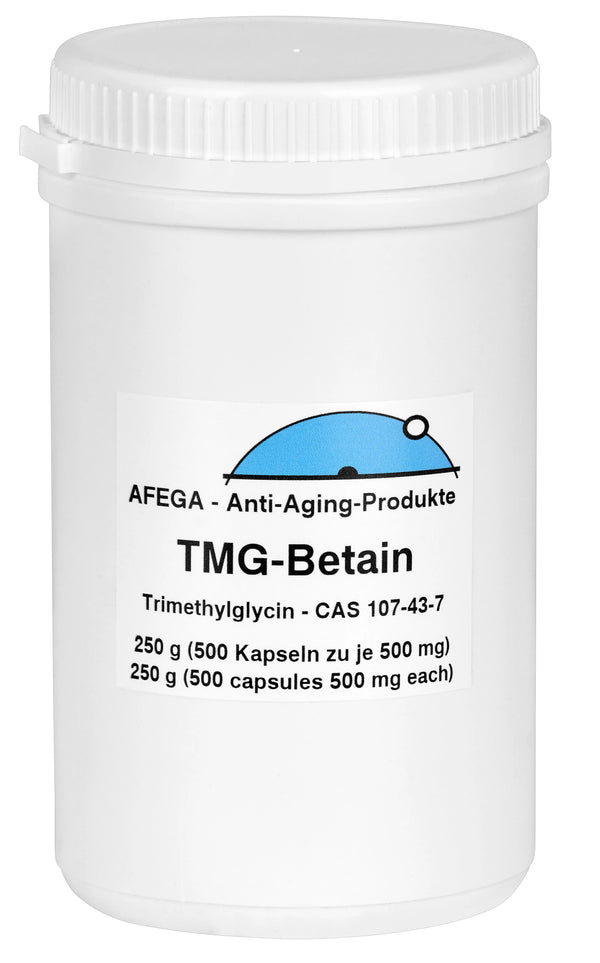 AFEGA Betain Kapseln (500 Stück), 250g in weisser Dose