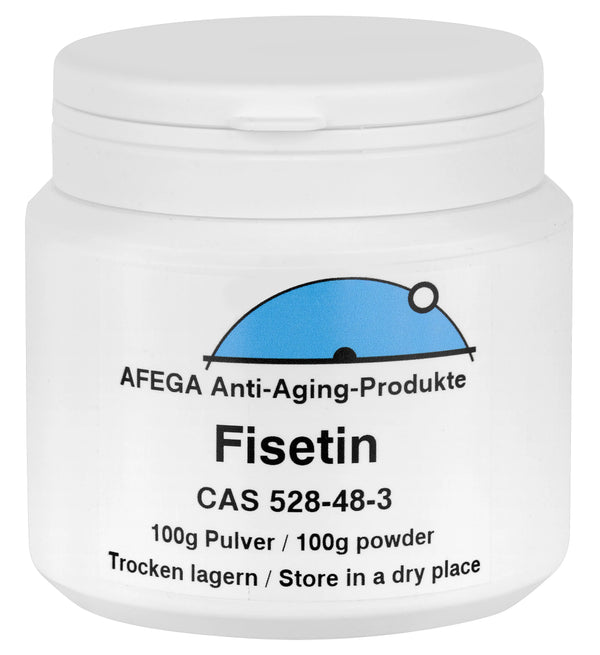 AFEGA Fisetin (100g Pulver), in weisser Dose