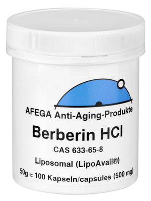AFEGA liposomale Berberin Kapseln (100 Stück), 50g in weisser Dose