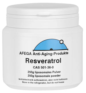 AFEGA liposomales Resveratrol (250g Pulver), in weisser Dose