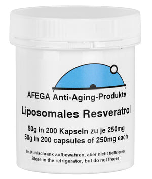 AFEGA liposomale Resveratrol Kapseln (200 Stück), 50g in weisser Dose
