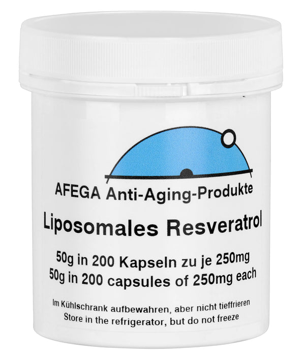 AFEGA liposomale Resveratrol Kapseln (200 Stück), 50g in weisser Dose
