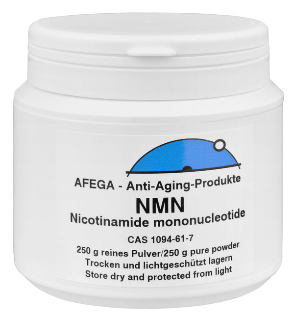 AFEGA NMN Pulver (250g), in weisser Dose
