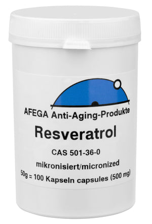AFEGA Resveratrol mikronisiert Kapseln (100 Stück), 50g in weisser Dose