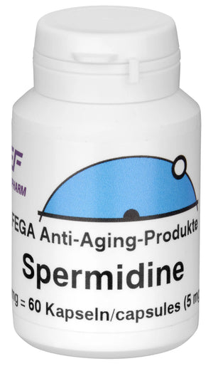 AFEGA Spermidini (60 Kapseln), 300mg in weisser Dose