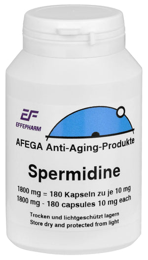 AFEGA Spermidin Kapseln (180 Stück), 1800mg in weisser Dose