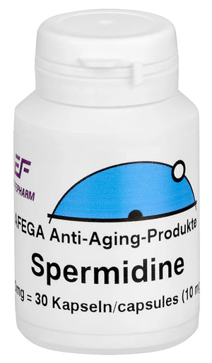 AFEGA Spermidin Kapseln (30 Stück), 300mg in weisser Dose