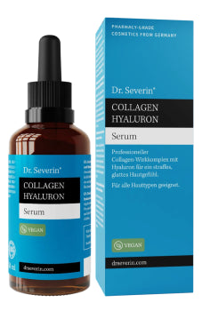 Dr. Severin Serum Collagen Hyaluron, in brauner Pipettenflasche