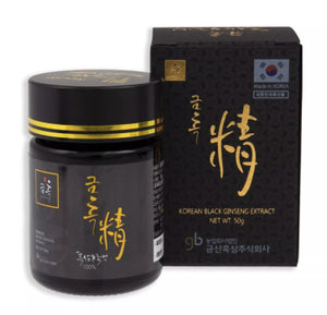 Koreanischer schwarzer Ginseng (50g), im schwarzen Glas