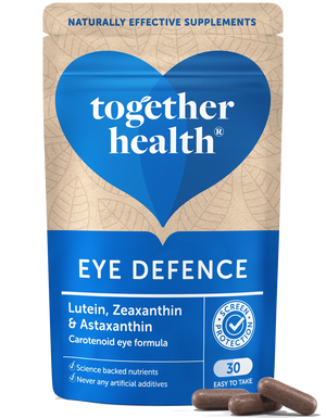 Together Health Eye Defence Kapseln (30 Stück) mit Lutein, Zeaxanthin und Astaxanthin in einer Tüte