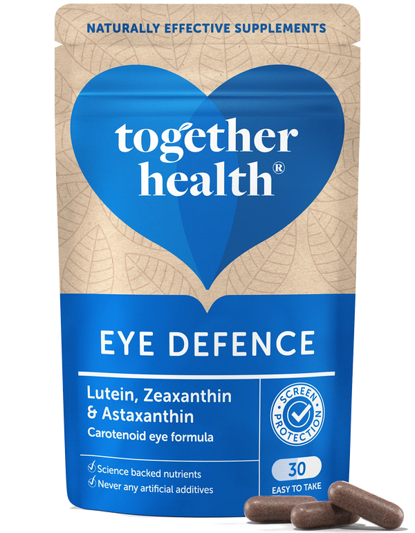 Together Health Eye Defence Kapseln (30 Stück) mit Lutein, Zeaxanthin und Astaxanthin in einer Tüte