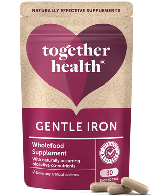 Together Health Gentle Iron Kapseln (30 Stück), mit bioverfügbaren Co-Nährstoffen, in einer Tüte