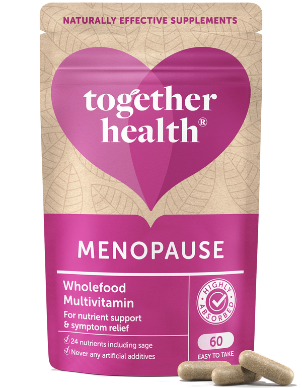 Together Health Menopause Kapseln (60 Stück), vollwertige Vitamine zur Unterstützung der Ernährung und Linderung der Symptome, in einer Tüte