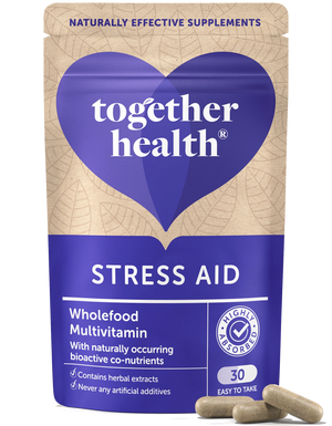 Together Health Stress Aid Kapseln (30 Stück) mit Vollwertvitaminen und natürlichen Co-Nährstoffen in einer Tüte