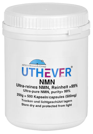 Uthever NMN Kapseln (500 Stück), 250g in weisser Dose