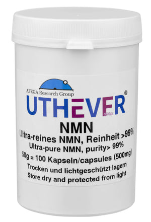 Uthever NMN Kapseln (100 Stück), 50g in weisser Dose